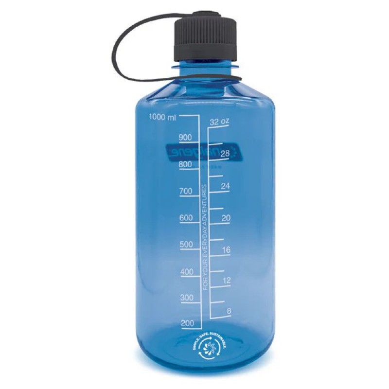 Nalgene 1 LT (Dar Ağız) (Sustain) Slate-Black Cap Suluk